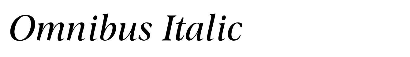 Omnibus Italic